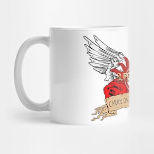 Supernatural Carry on My Wayward Son Roses Wings Mug